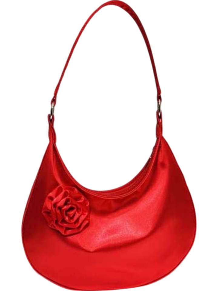 Kaia Floral Crescent Shoulder Bag