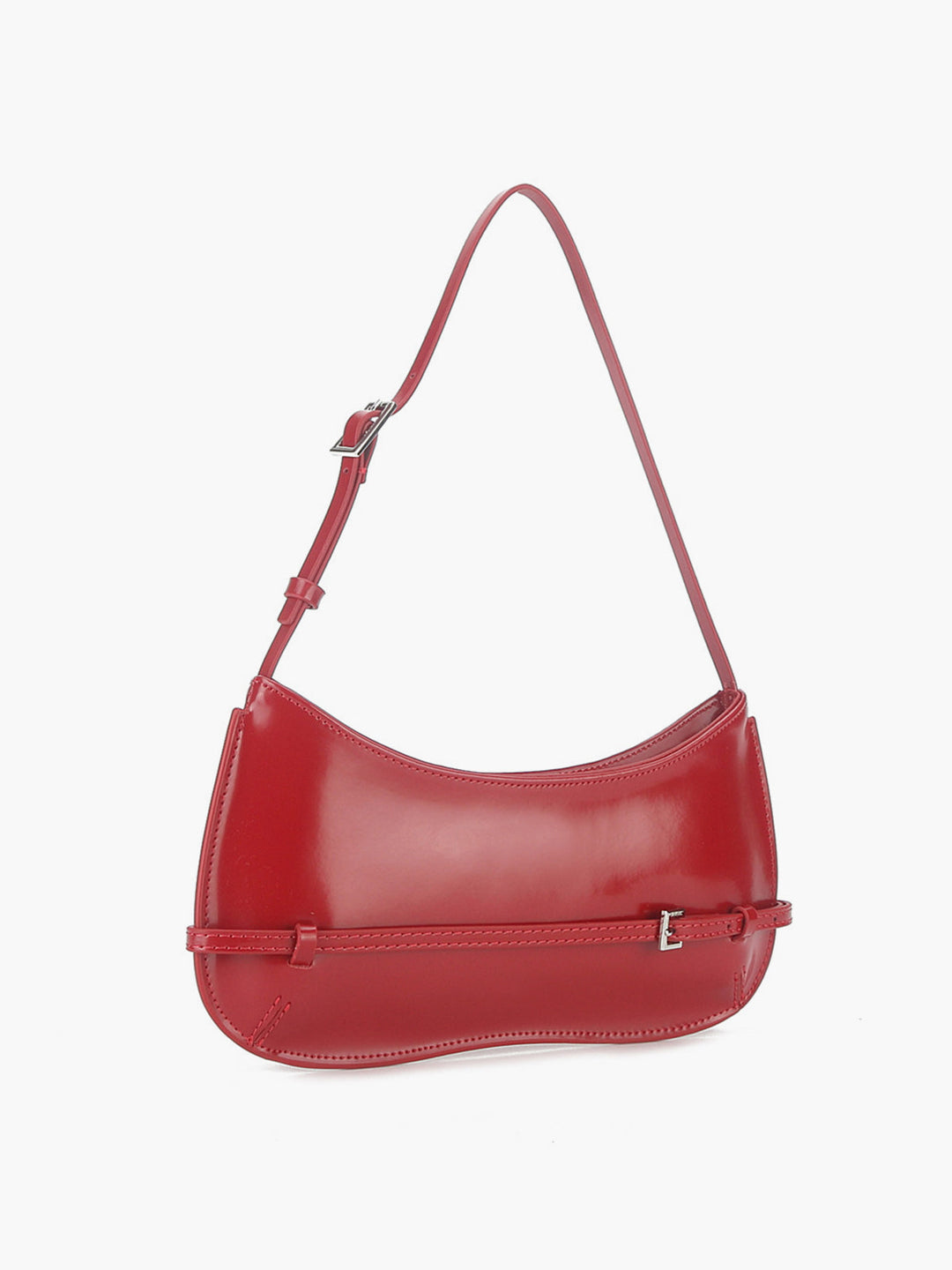 Samantha Chic Red Leather Shoulder Bag