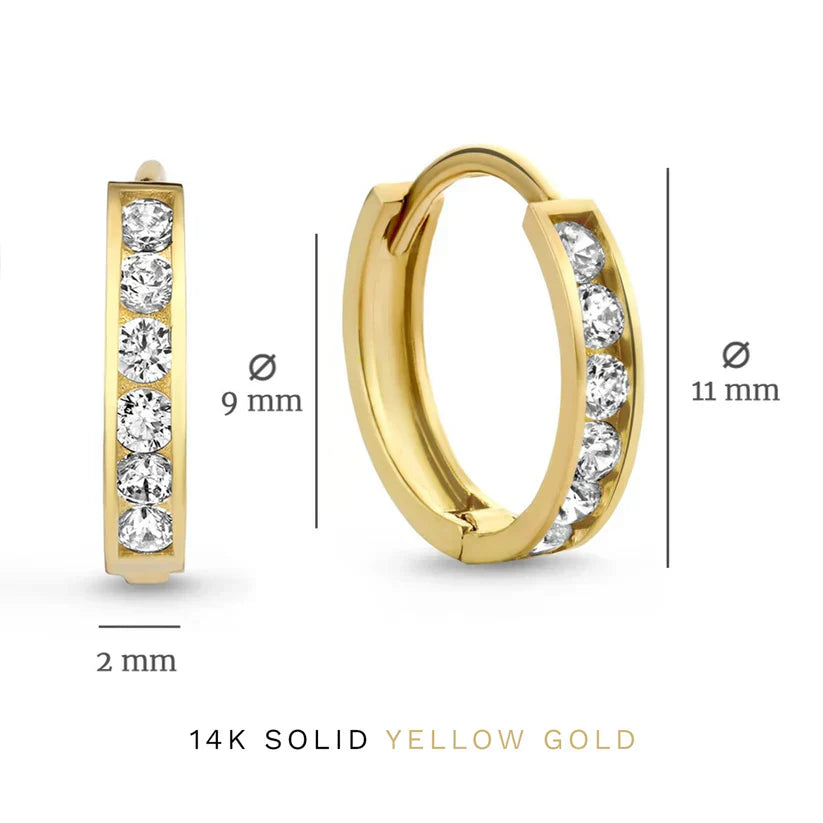 Dara Brillane Stone Earrings Set | Gold 14k
