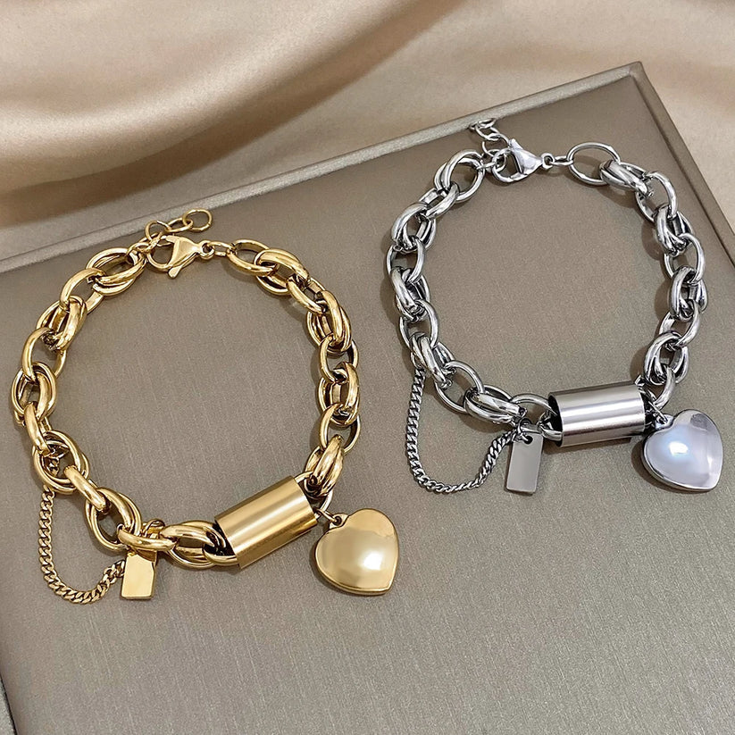 Heartened Chunky Bracelet | Gold 18k