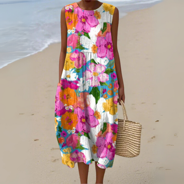 Eden | Vibrant Floral Midi Dress