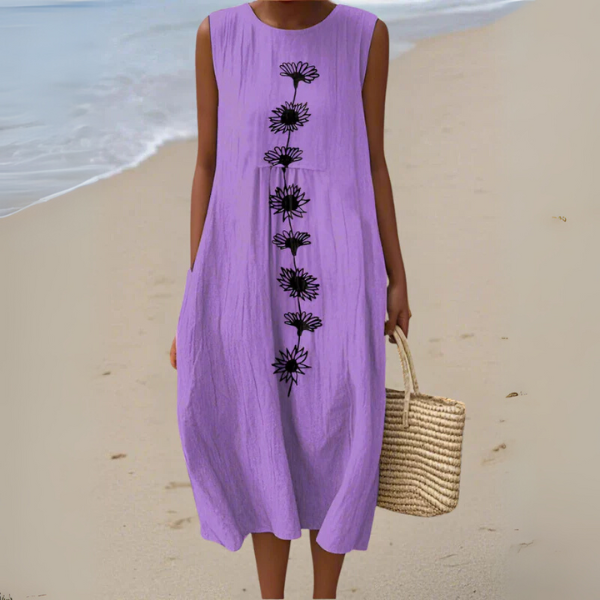 Emma | Violet Bloom Midi Dress