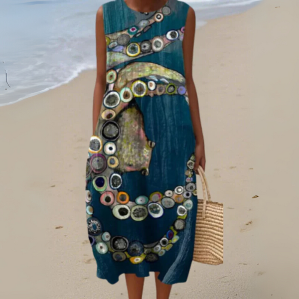 Zoe | Nautical Midi Dress