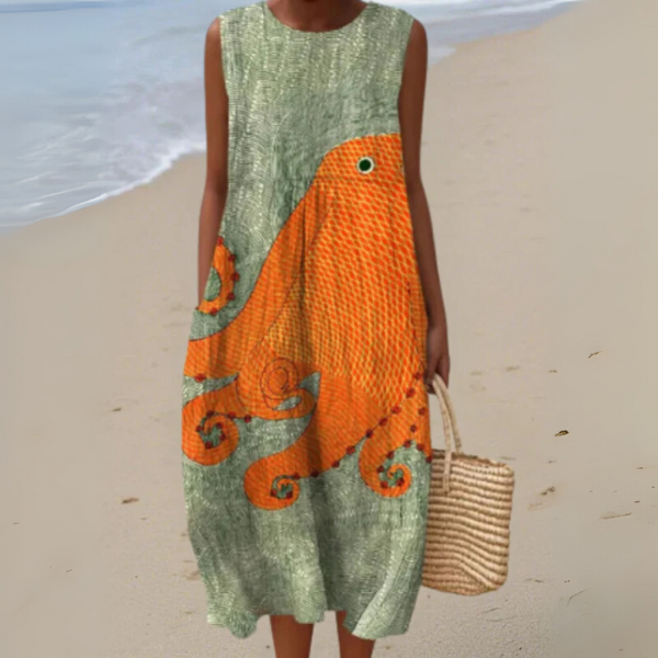 Tess | Oceanic Midi Dress