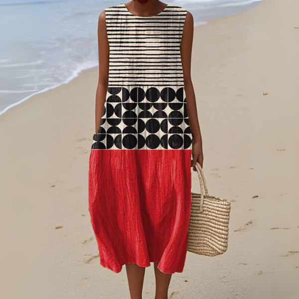 Jane | Colorblock Midi Dress