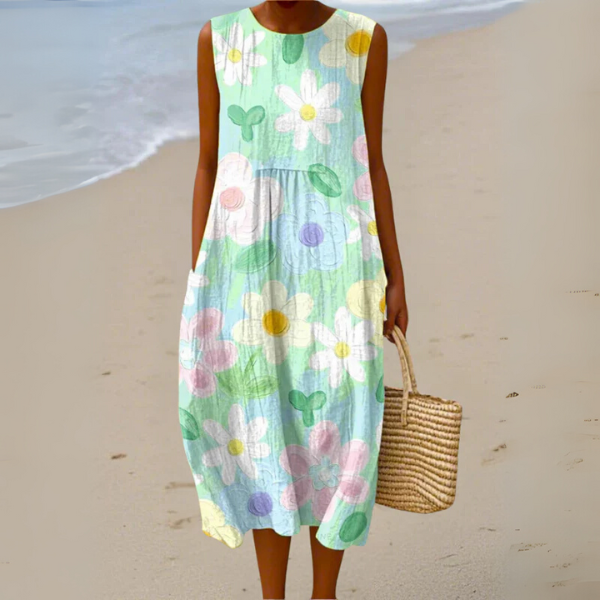 Erin | Pastel Blossom Midi Dress