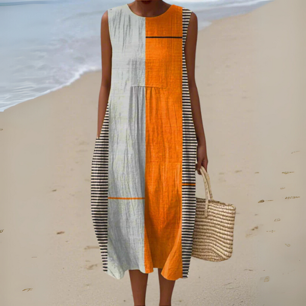 May | Colorblock Midi Dress