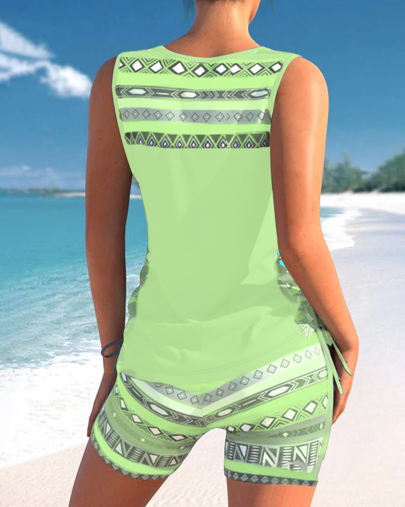 Hailey | Tankini Featuring Geometric Print