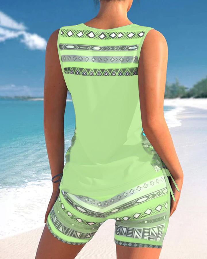 Hailey | Tankini Featuring Geometric Print
