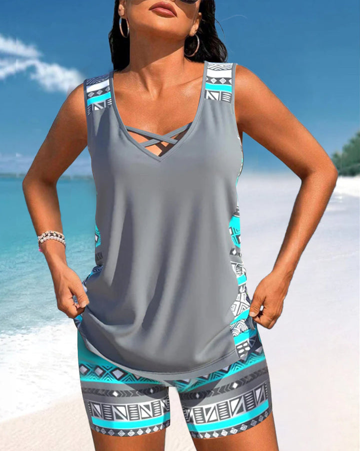 Hailey | Tankini Featuring Geometric Print