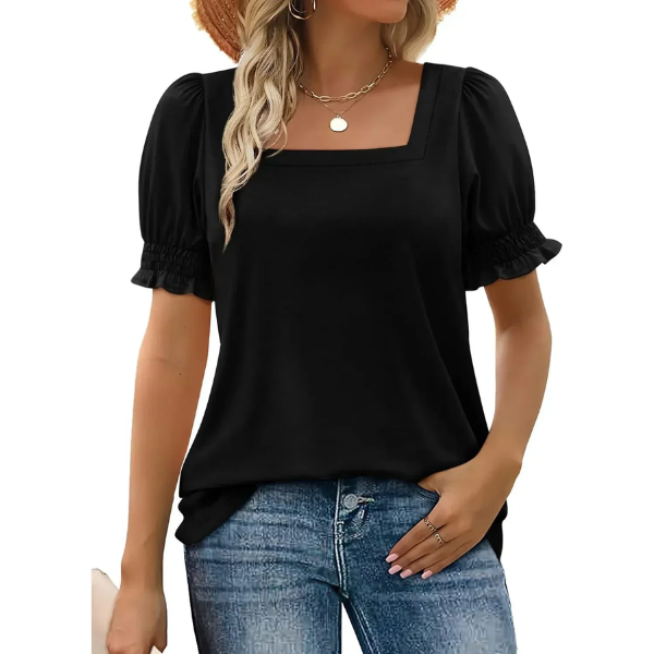 Monica | Square Neck Smocked Top