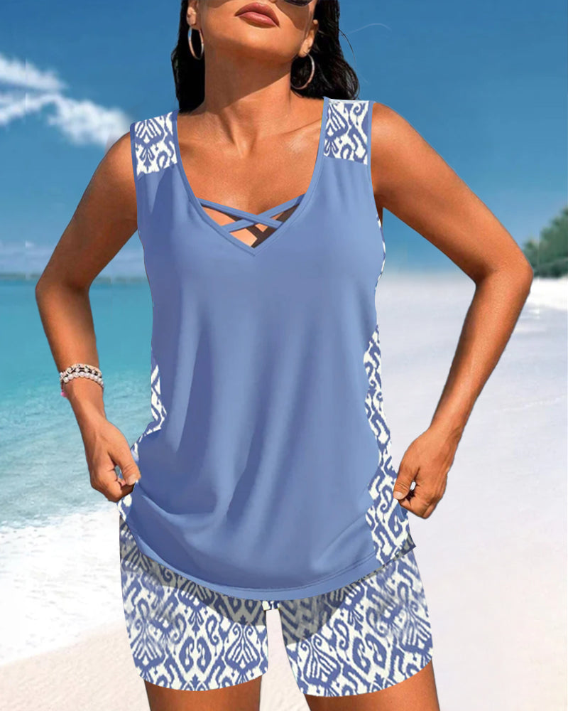 Hailey | Tankini Featuring Geometric Print