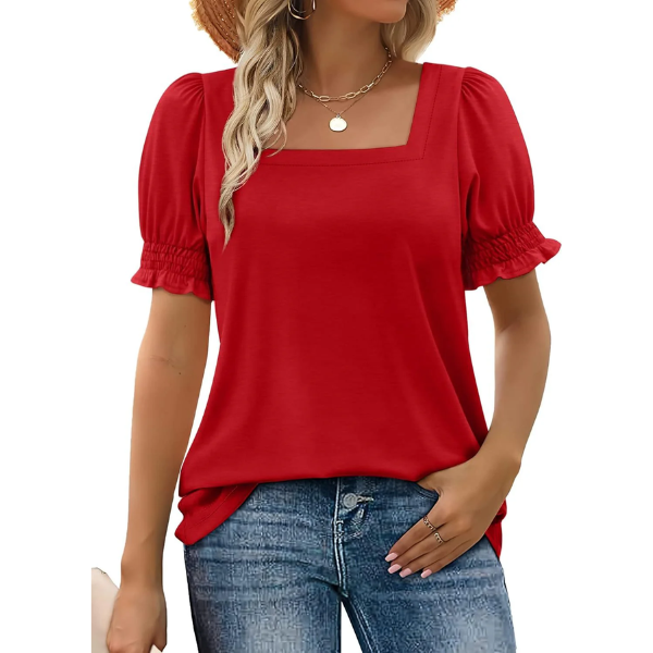 Monica | Square Neck Smocked Top
