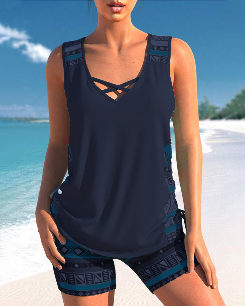 Hailey | Tankini Featuring Geometric Print