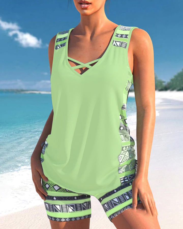 Hailey | Tankini Featuring Geometric Print