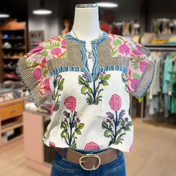 Amelia | Embroidered Boho Blouse