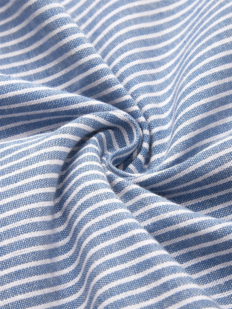 Rose | Striped Midi Dress with Relaxed Elegance