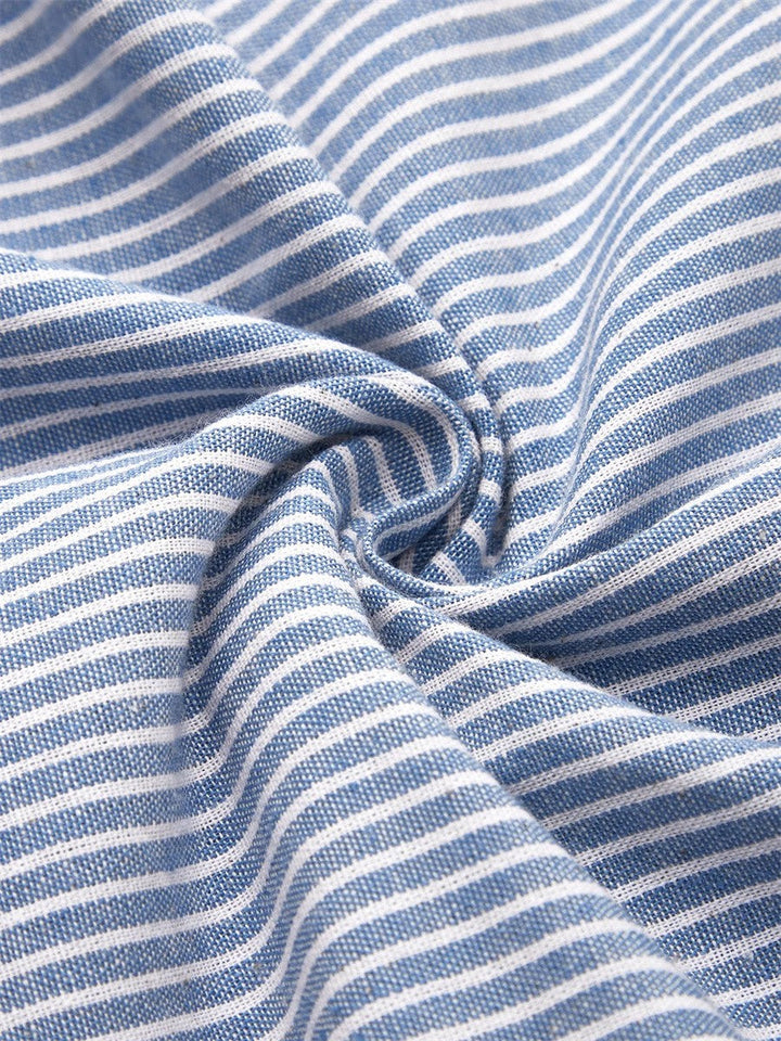 Rose | Striped Midi Dress with Relaxed Elegance
