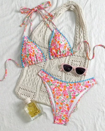 Stella | Vibrant Lace Neck-Tie Bikini