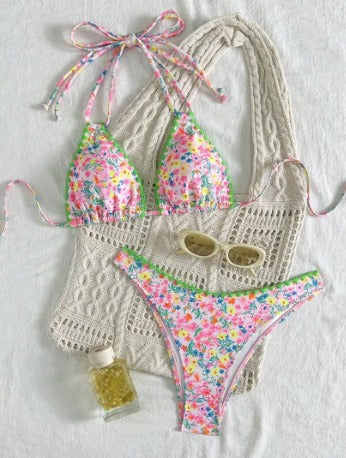 Stella | Vibrant Lace Neck-Tie Bikini
